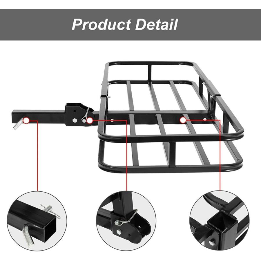 人気商品！ WALMANN Hitch Cargo Carrier Luggage Basket Trailer Hitch Cargo Carrier