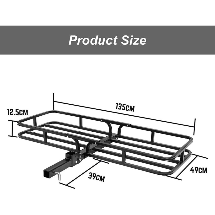 人気商品！ WALMANN Hitch Cargo Carrier Luggage Basket Trailer Hitch Cargo Carrier