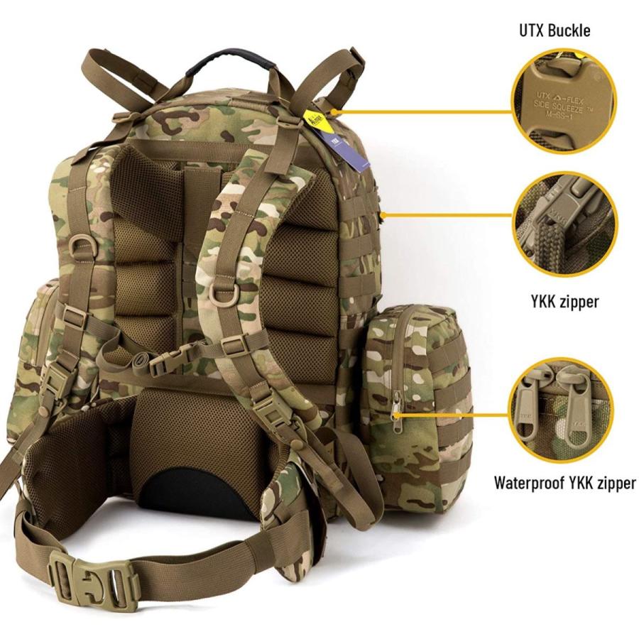Military Army Backpack, MOLLE 2 Medium Rucksack with Shoulder Straps a 2021090215404600071u