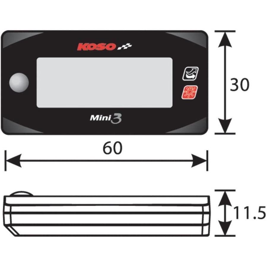 KOSO BA003214 Mini 3 Air/Fuel Ratio Meter 2021092004051000153uHALプロ