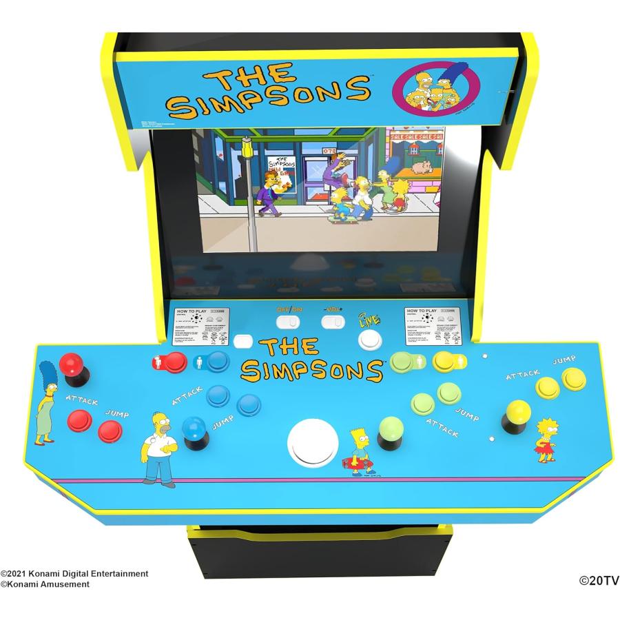 Arcade1UP The Simpsons Live Arcade Cabinet with Riser & Lit Marquee (4 Play｜hal-proshop2｜06