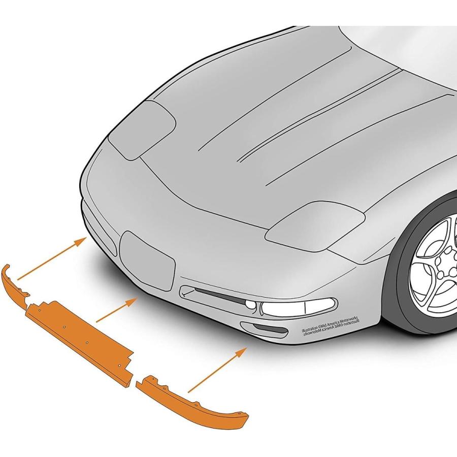 C5 Corvette Front Lower Spoiler Air Dam Complete Kit with Upgraded Mounting Hardware Fits All
