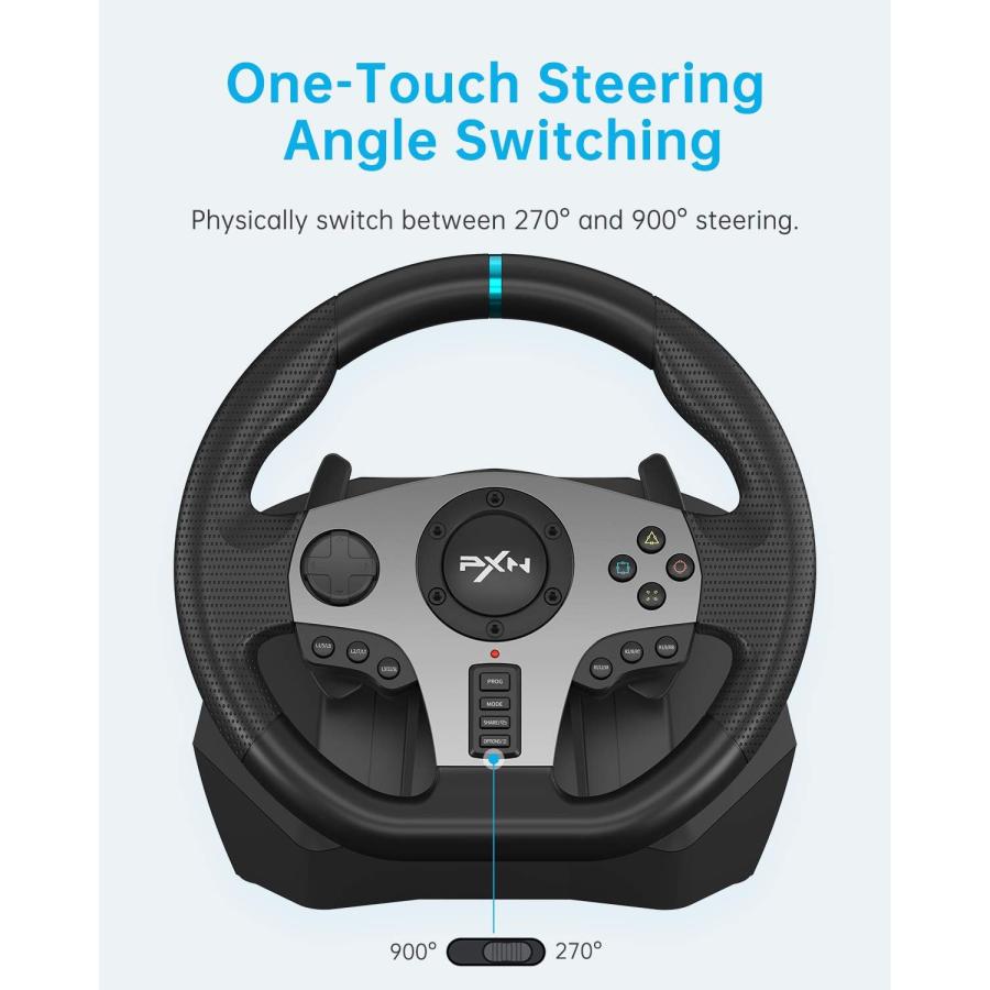 PXN V9 Gaming Racing Wheel with Pedals and Shifter, 270/900 Degree Steering Wheel for PC, Xbox One, Xbox Series X/S, PS4, PS3 and Switch : k-8rcpy43h : HALプロショップ2 - 通販 - Yahoo!ショッピング PXN V9 Gaming Racing Wheel with Pedals and Shifter, 270/900 Degree Steering Wheel for PC, Xbox One, Xbox Series X/S, PS4, PS3 and Switch : k-8rcpy43h : HALプロショップ2 - 通販 - Yahoo!ショッピング