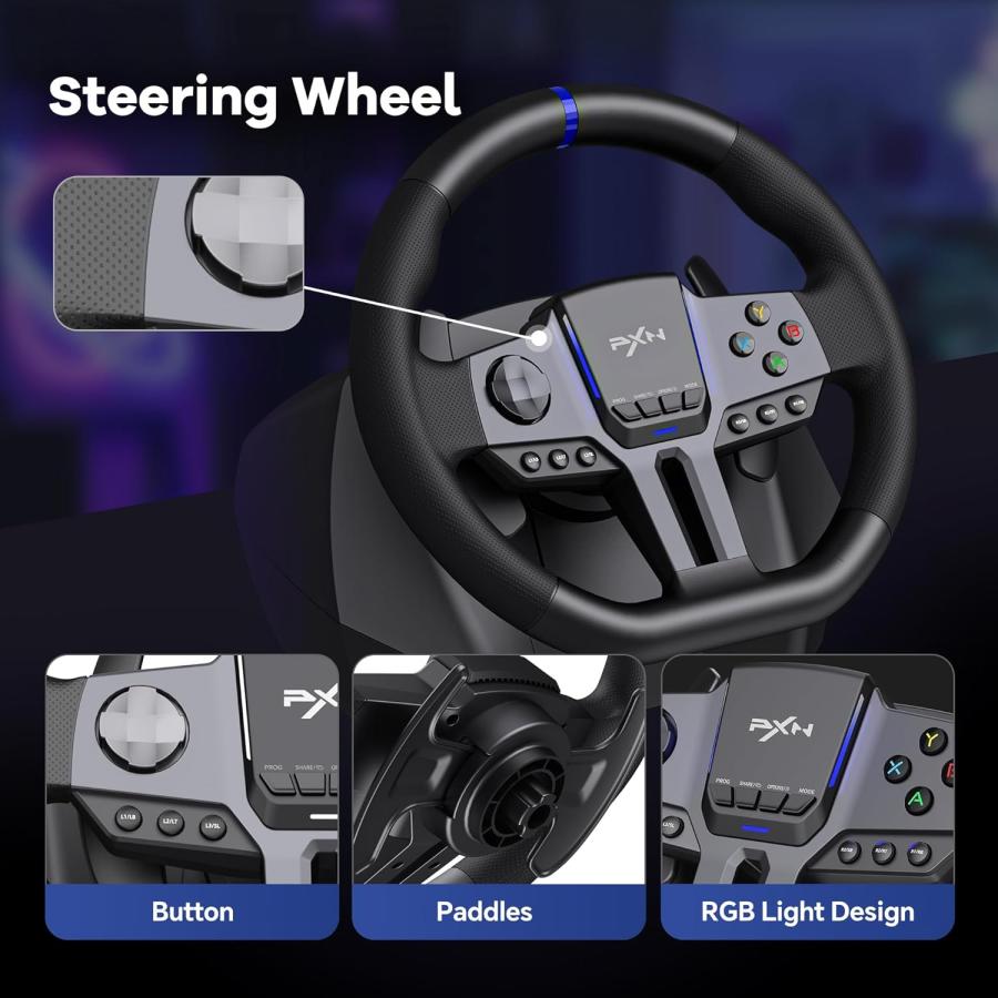 PXN V9 Gen2 Racing Wheel - Steering Driving 270ツー/ 900ツー Degree Vibration Gaming with Shifter and Pedal for PS4,P : HALプロショップ2 - 通販 - Yahoo!ショッピング PXN V9 Gen2 Racing Wheel - Steering Driving 270ツー/ 900ツー Degree Vibration Gaming with Shifter and Pedal for PS4,P : HALプロショップ2 - 通販 - Yahoo!ショッピング