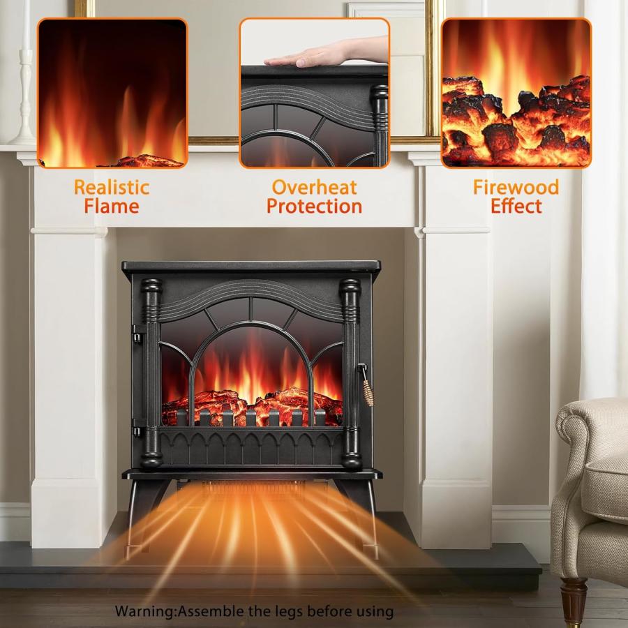 Xbeauty Electric Fireplace Stove with Realistic Flame,Infrared Freestanding Heater,Portable,Retro Design,Thermostat,Overheating Sa : HALプロショップ2 - 通販 - Yahoo!ショッピング Xbeauty Electric Fireplace Stove with Realistic Flame,Infrared Freestanding Heater,Portable,Retro Design,Thermostat,Overheating Sa : HALプロショップ2 - 通販 - Yahoo!ショッピング