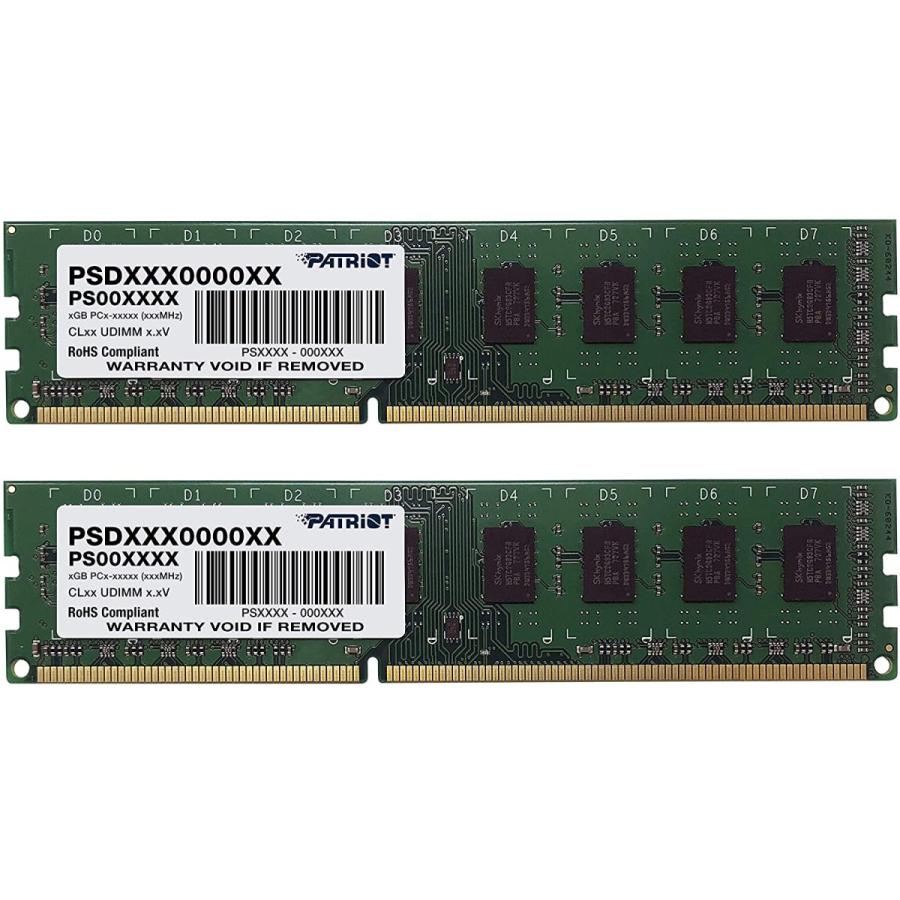Patriot Signature DDR3 GB (2 x GB) CL11 PC3-12800 (1600MHz) 240-Pin DDR3 Desktop Memory Kit PSD38G1600K [並行輸入品]　並行輸入品