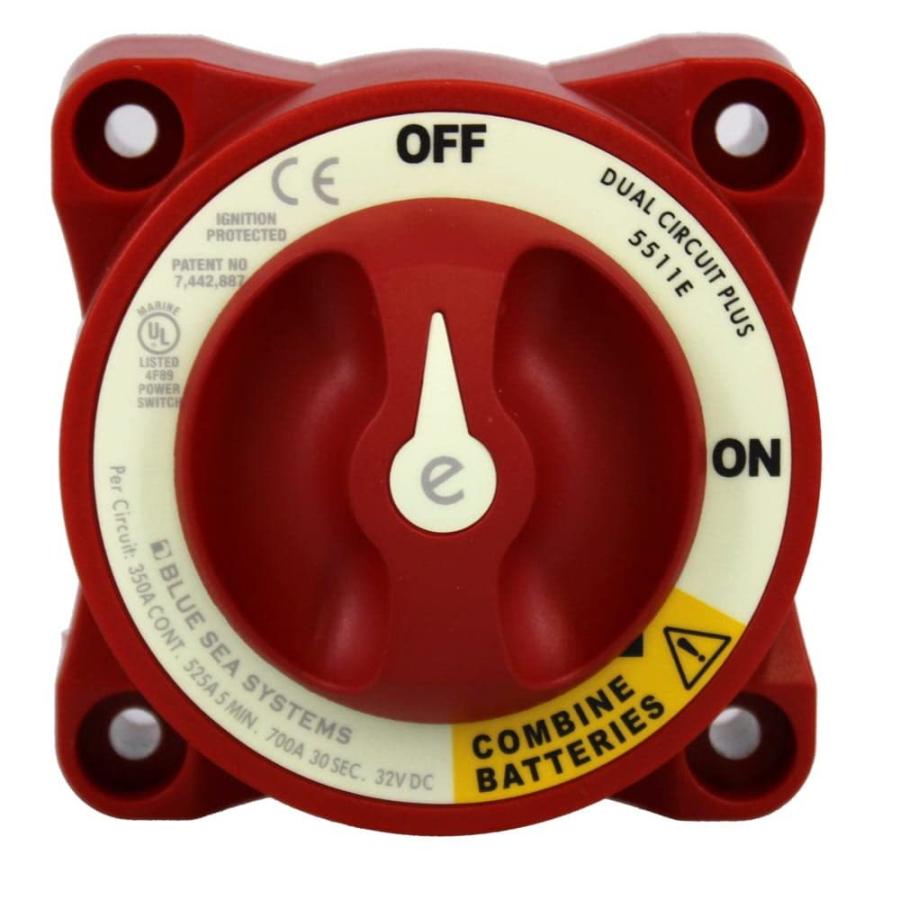 販売を販売 Blue Sea 5511e eSeries Dual Circuit Plus Battery Switch 並行輸入品