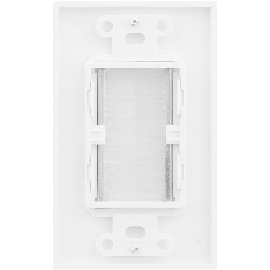 Fosmon 1穴ウォールプレート つや消し 開口部 低電圧ケーブル用プレート 壁取り付け式 1-Gang (5Pack) - Brush HD8139-5Pack　並行輸入品 Gang Brush 1穴ウォールプレート つや消し 開口部 低電圧ケーブル用プレート 壁取り付け式 5Pack HD8139 Wall Plate Cables，