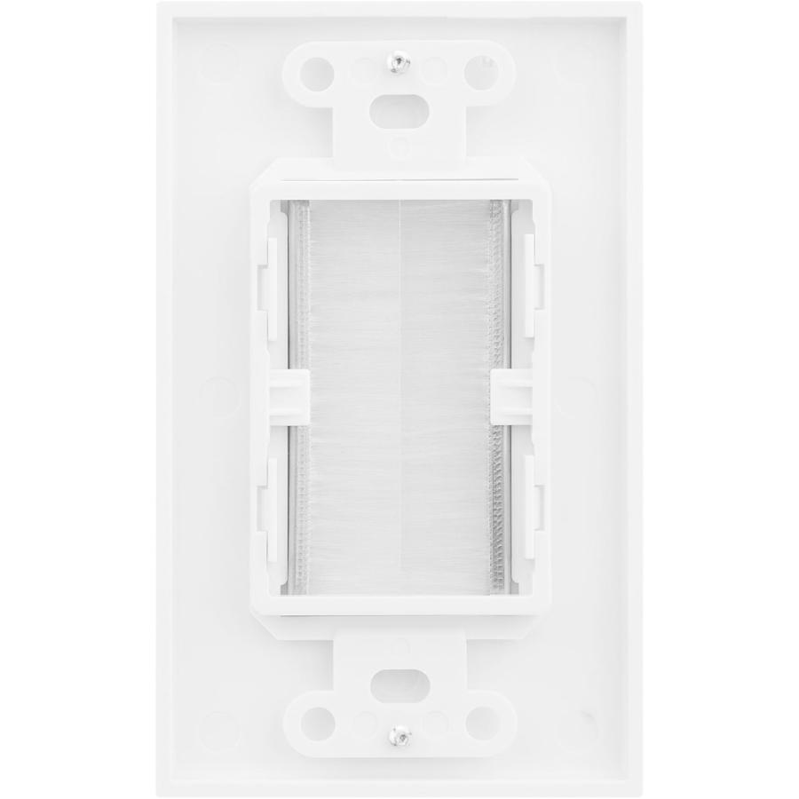 Fosmon 1穴ウォールプレート つや消し 開口部 低電圧ケーブル用プレート 壁取り付け式 1-Gang (5Pack) - Brush HD8139-5Pack　並行輸入品 Gang Brush 1穴ウォールプレート つや消し 開口部 低電圧ケーブル用プレート 壁取り付け式 5Pack HD8139 Wall Plate Cables，