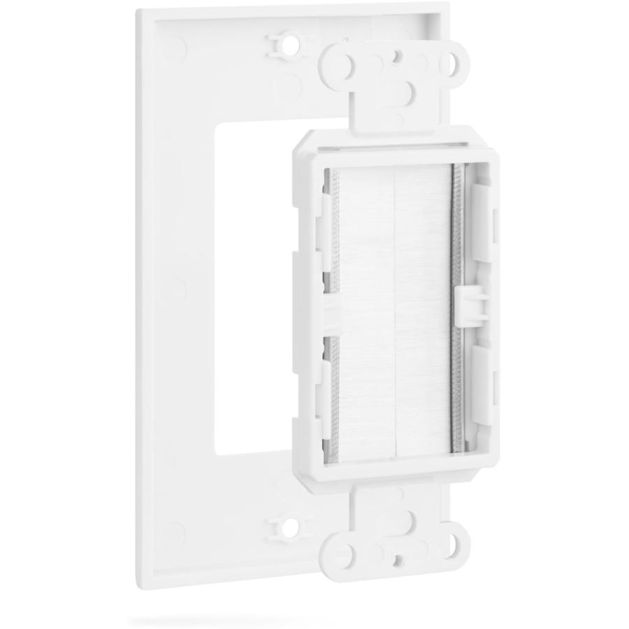 Fosmon 1穴ウォールプレート つや消し 開口部 低電圧ケーブル用プレート 壁取り付け式 1-Gang (5Pack) - Brush HD8139-5Pack　並行輸入品 Gang Brush 1穴ウォールプレート つや消し 開口部 低電圧ケーブル用プレート 壁取り付け式 5Pack HD8139 Wall Plate Cables，