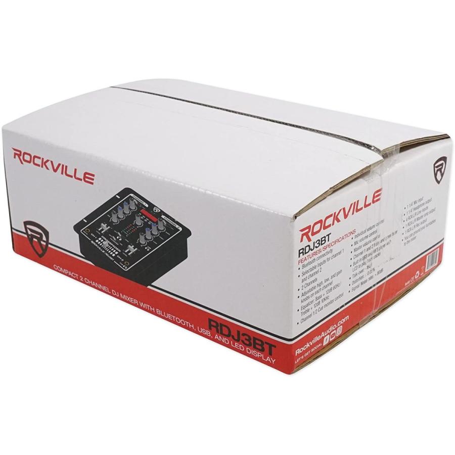 ロックビルrdj2 2チャンネルDJミキサーwith USB RDJ3BT　並行輸入品 2チャンネルDJミキサーwith USB