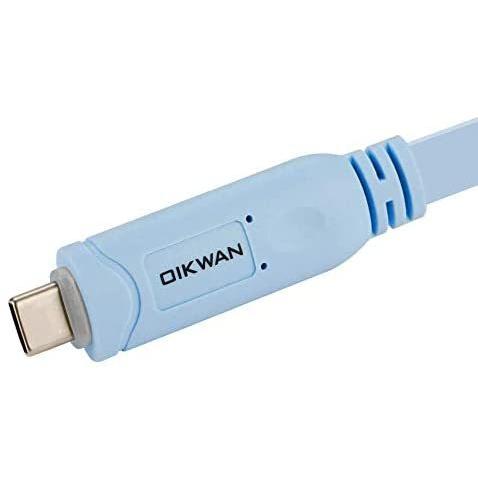 OIKWAN USB-C Ciscoコンソールケーブル 6フィート USB Type C - RJ45シリアルアダプター シスコ NETGEAR Ubiquity LINKSYS TP-Link ルーター/スイッチ ノートパ USB Type TP Link Ciscoコンソールケーブル 6フィート RJ45シリアルアダプター シスコ NETGEAR Ubiquity LINKSYS ルーター/スイッチ