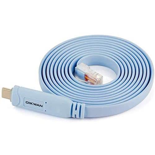 OIKWAN USB-C Ciscoコンソールケーブル 6フィート USB Type C - RJ45シリアルアダプター シスコ NETGEAR Ubiquity LINKSYS TP-Link ルーター/スイッチ ノートパ USB Type TP Link Ciscoコンソールケーブル 6フィート RJ45シリアルアダプター シスコ NETGEAR Ubiquity LINKSYS ルーター/スイッチ