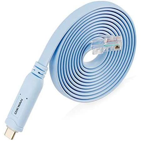 OIKWAN USB-C Ciscoコンソールケーブル 6フィート USB Type C - RJ45シリアルアダプター シスコ NETGEAR Ubiquity LINKSYS TP-Link ルーター/スイッチ ノートパ USB Type TP Link Ciscoコンソールケーブル 6フィート RJ45シリアルアダプター シスコ NETGEAR Ubiquity LINKSYS ルーター/スイッチ