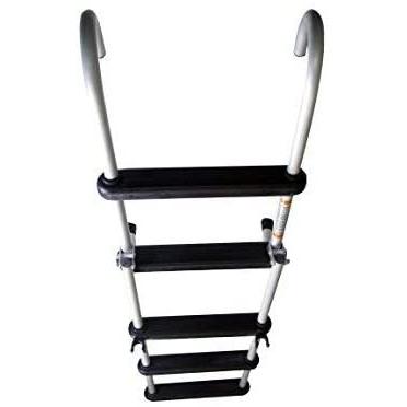 Pactrade Marine ポンツーンボート 取り外し可能 折りたたみはしご 5段陽極酸化アルミニウムチューブ 300ポンド　並行輸入品