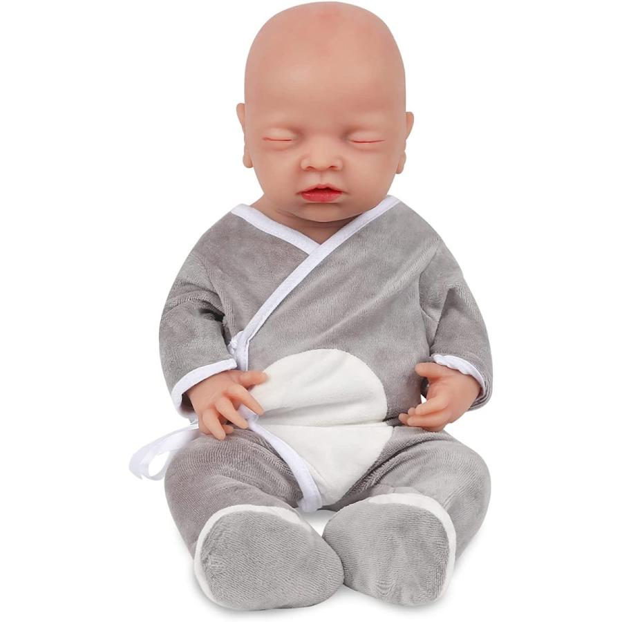 vollence 18インチリアルなSleeping Rebornベビー人形、PVCフリー、目閉じたフルボディシリコンRealベビー人形Handmade Lifelikeソフトシリコン赤ちゃん人形wit