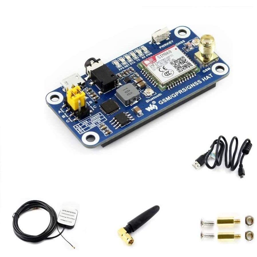 GSM GPRS GNSS Bluetooth HAT Expansion Board for Raspberry Pi 3B 3B+ 2B  Zero Zero W GSM Module Based on SIM868 Support Global Position Transfer Data