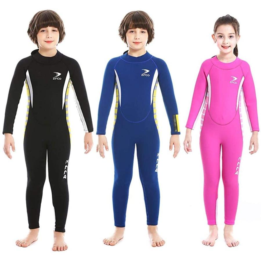 2.5mm Neoprene Kids Full Wetsuit One Piece Swimsuit for Boys and Girls  Children Diving Suit with Back Zip for Swimming Diving Snorkeling and Othe