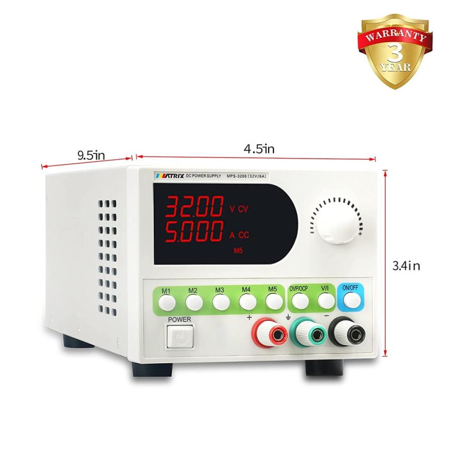 送料関税無料】 安定化電源 可変直流電源 0-60V 0-5A 4桁電圧 電流表示