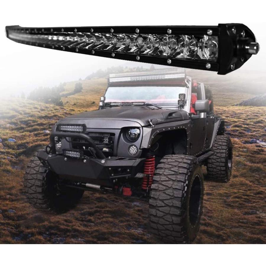 50 inch single row curved light bar COMBO offroad work driving light 4WD SUV ATV