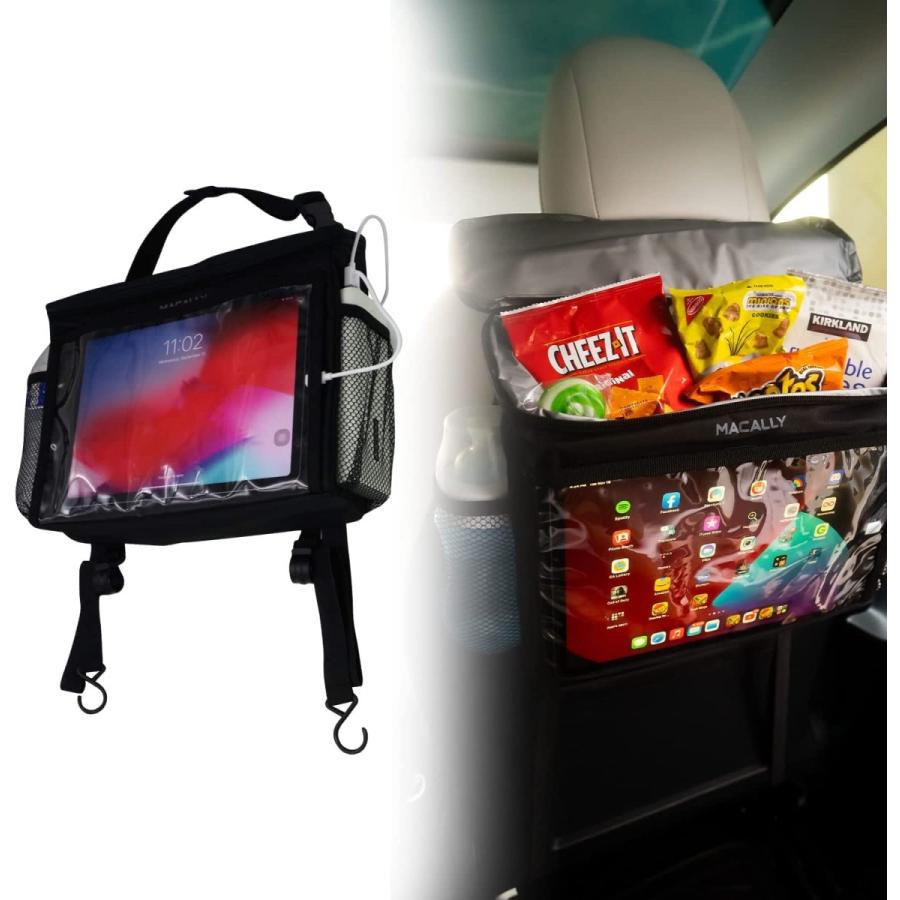 Macally 車用タブレットホルダー 断熱カーバックシートオーガナイザー - 長ドライブの必需品 - あらゆる車のヘッドレストとiPad Pro/Air/Mini、タブレット、iPh(13219円)