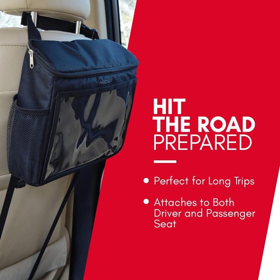 Macally 車用タブレットホルダー 断熱カーバックシートオーガナイザー - 長ドライブの必需品 - あらゆる車のヘッドレストとiPad Pro/Air/Mini、タブレット、iPh 車用タブレットホルダー 断熱カーバックシートオーガナイザー 長ドライブの必需品 あらゆる車のヘッドレストとiPad Pro/Air/Mini タブレット Holder for and