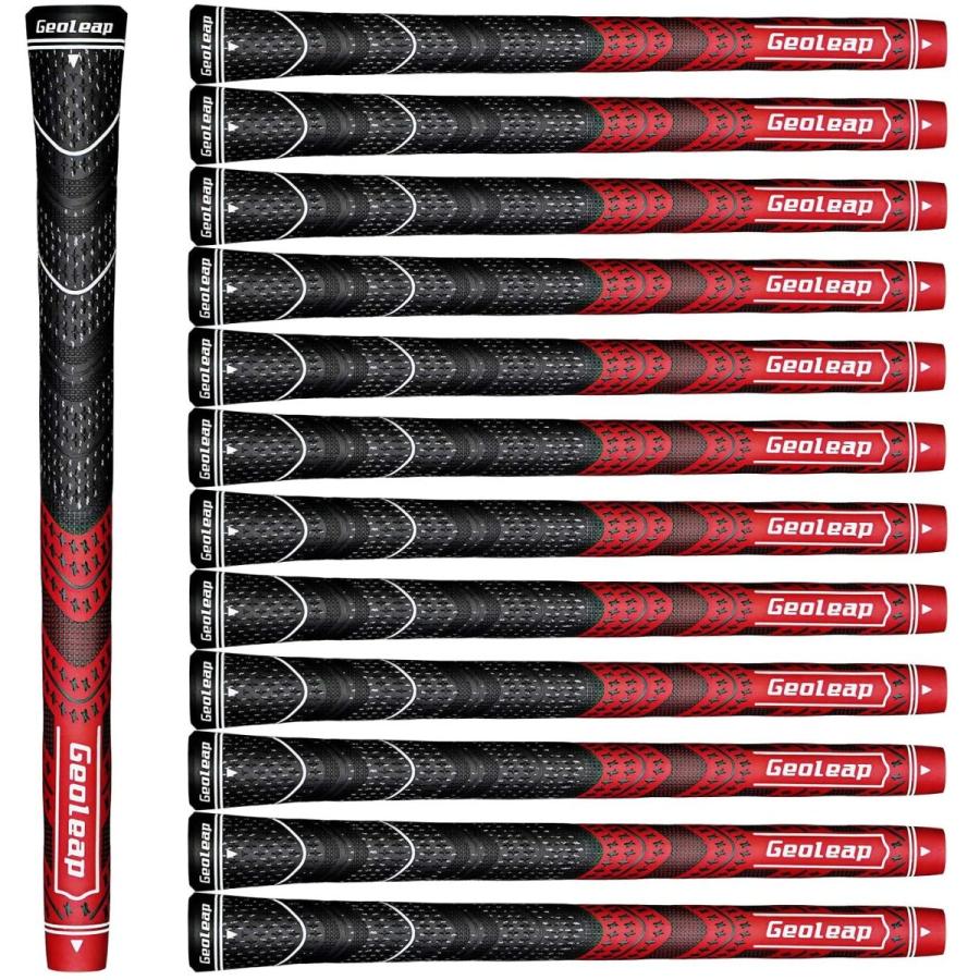 Geoleap ACE-C ゴルフ グリップ 13本セット コードゴム ハイブリッド ゴルフ クラブ グリップ スタンダード/ミディアムサイズ 10色 オプション(レッド、ミディ
