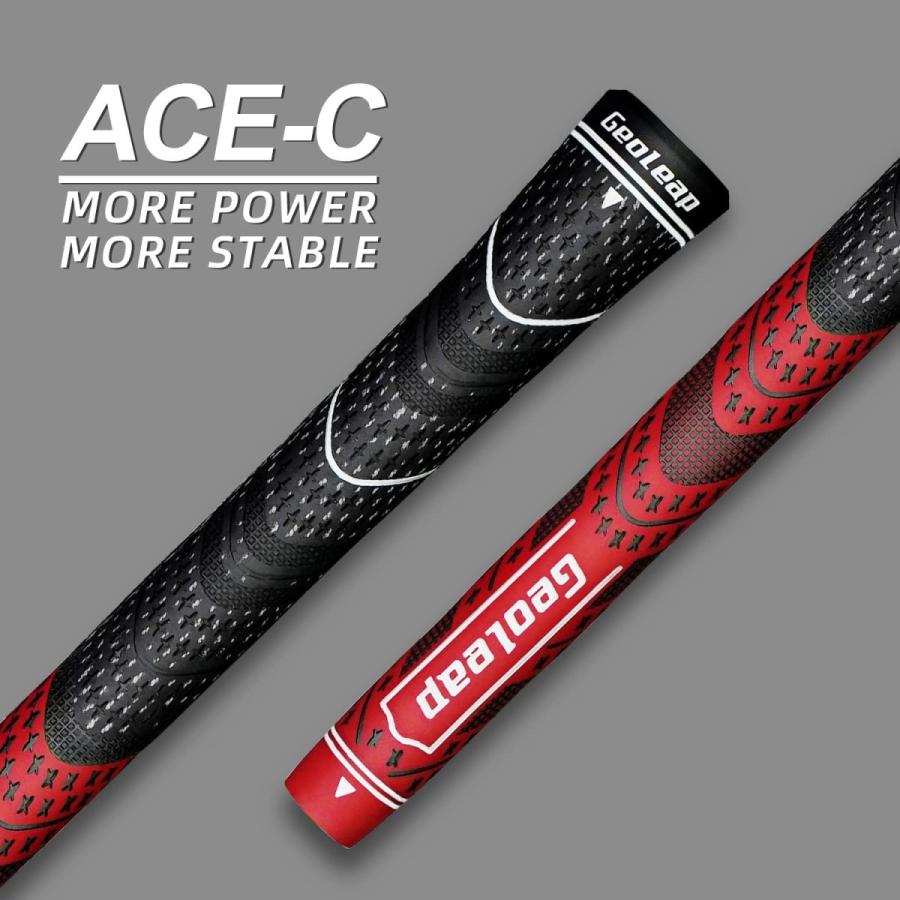 【公式】 Geoleap ACE-C ゴルフ グリップ 13本セット コードゴム ハイブリッド ゴルフ クラブ グリップ スタンダード/ミディアムサイズ 10色 オプション(レッド、ミディ 【2886580035】(14546円)