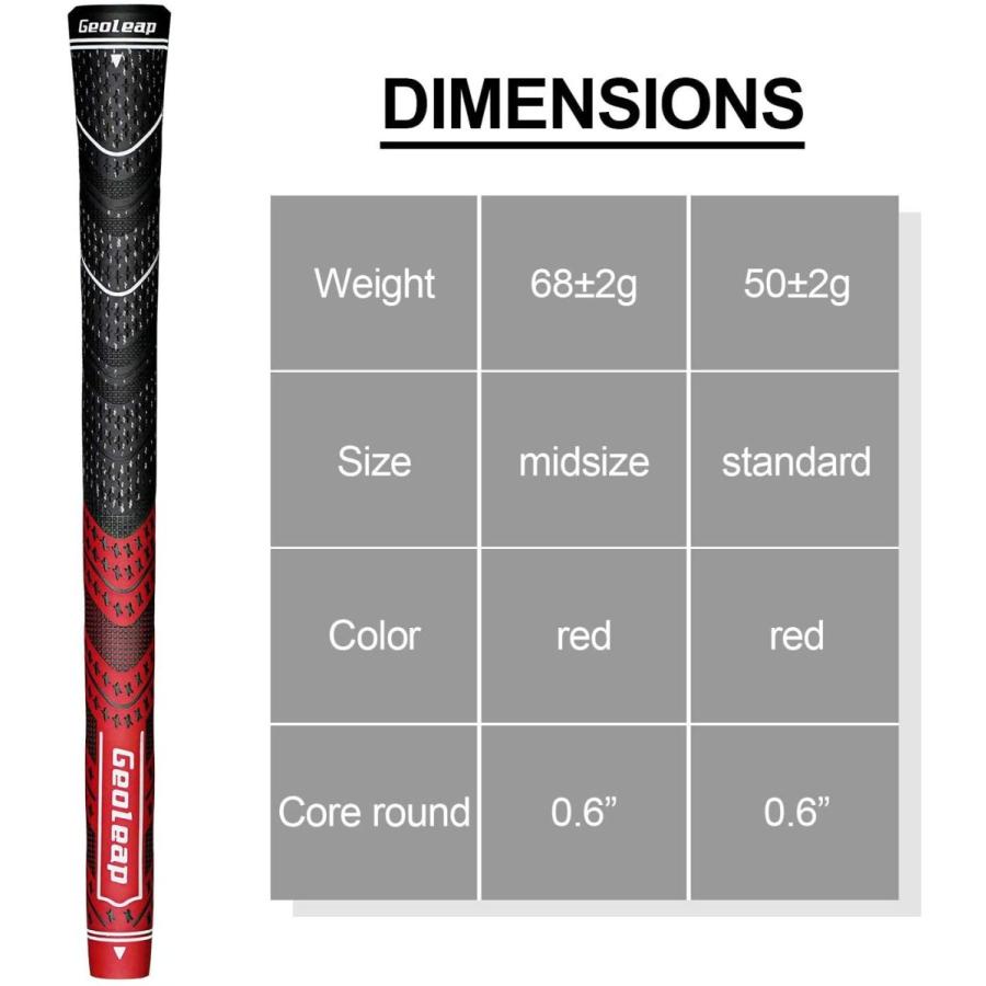 【公式】 Geoleap ACE-C ゴルフ グリップ 13本セット コードゴム ハイブリッド ゴルフ クラブ グリップ スタンダード/ミディアムサイズ 10色 オプション(レッド、ミディ 【2886580035】(14546円)