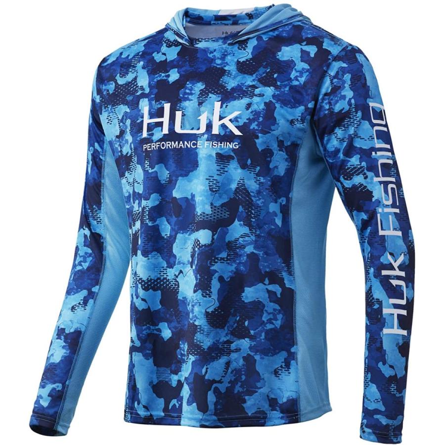 中華のおせち贈り物 X Icon Men's HUK Camo Large　並行輸入品  Sal San  Shirt Fishing Long-Sleeve 50+ |UPF Hoodie その他フィッシングウェア