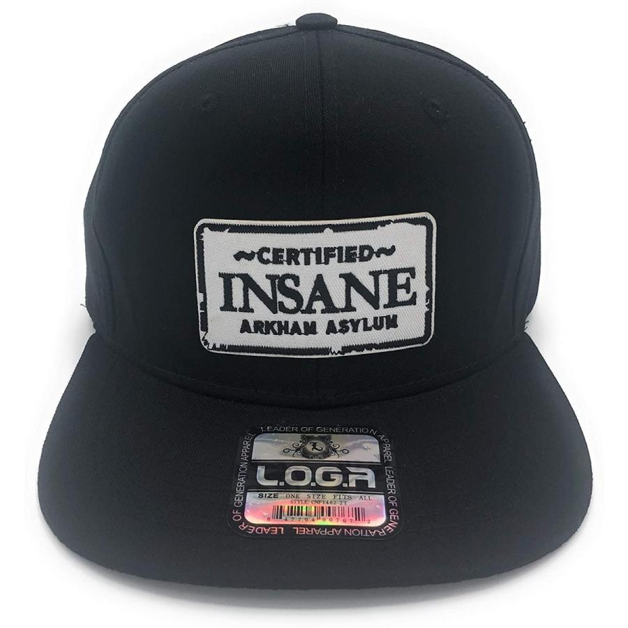 Certified Insane Arkham Asylum 調節可能なスナップバックハット ブラック US サイズ: One Size カラー: ブラック　並行輸入品
