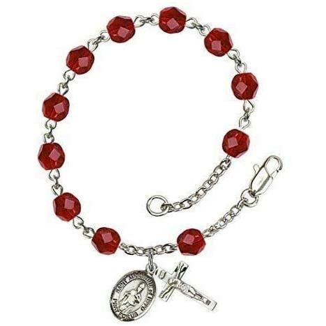 直送商品 RIF Charm　並行輸入品 Petite Hippo of Augustine Saint with Bracelet Rosary Bead Month Birth July Store その他財布、帽子、ファッション小物
