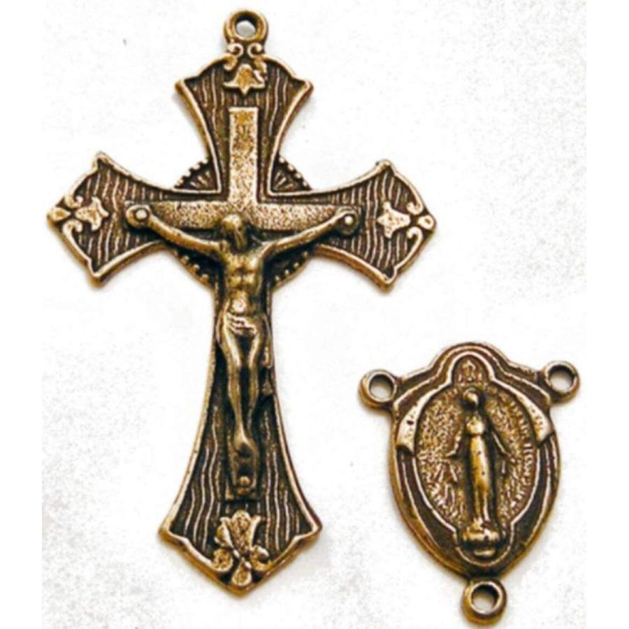 【WEB限定】 Set Parts Rosary Mary Miraculous Jewelry Art Sacred 736-247 Silver　並行輸入品 Sterling Center Rosary and Crucifix その他財布、帽子、ファッション小物