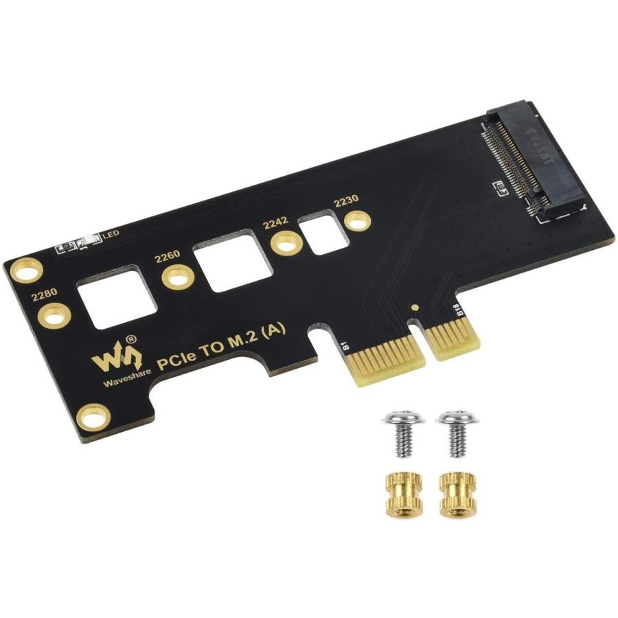 waveshare NVMe アダプター M.2 SSD PCIeアダプター - PCI-e x4/x8/x16 アダプターカード サポートM.2 (M Key) NVMe SSD 2230 2242 2260 2280 Raspberry Piコン