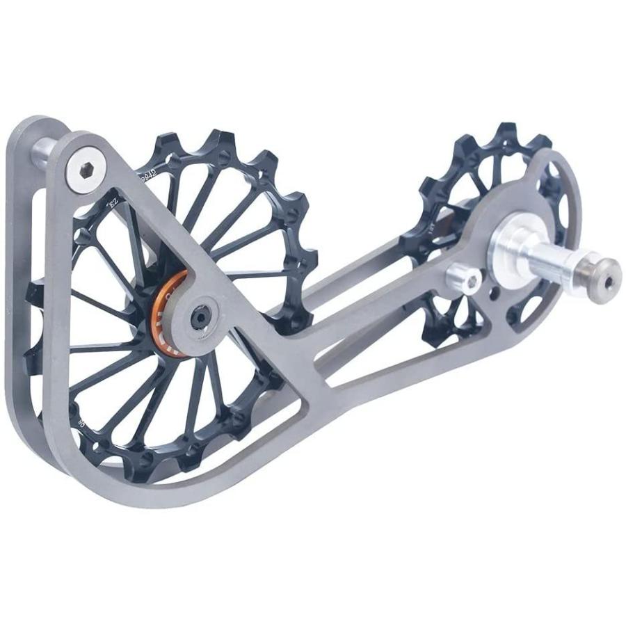 SwishTi Road Cyclocross Gravel Bicycle Bike Rear Derailleur Oversized Pulley Wheel System Cage OSPW for Sram eTap 11 Speed use (Black)　並行輸入品