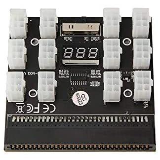 2X Power Supply Breakout Board Adapter DPS-1200FB QB PCI-E 6Pin Add 2PSU Mining BTC (Black)　並行輸入品