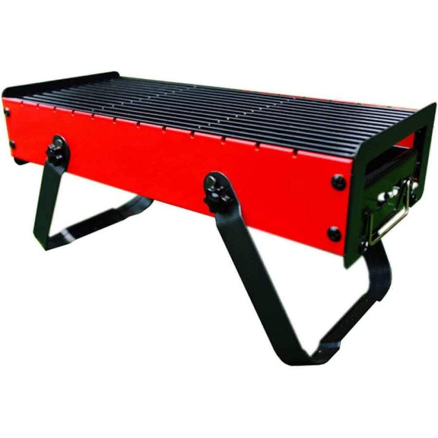 ZCxiyu Barbecue Grill Barbecue Foldable Portable Camping BBQ Home Outdoor FoldingBarbecue Cooking Picnic Accessories Practical Red   43x18x10cm (Colo