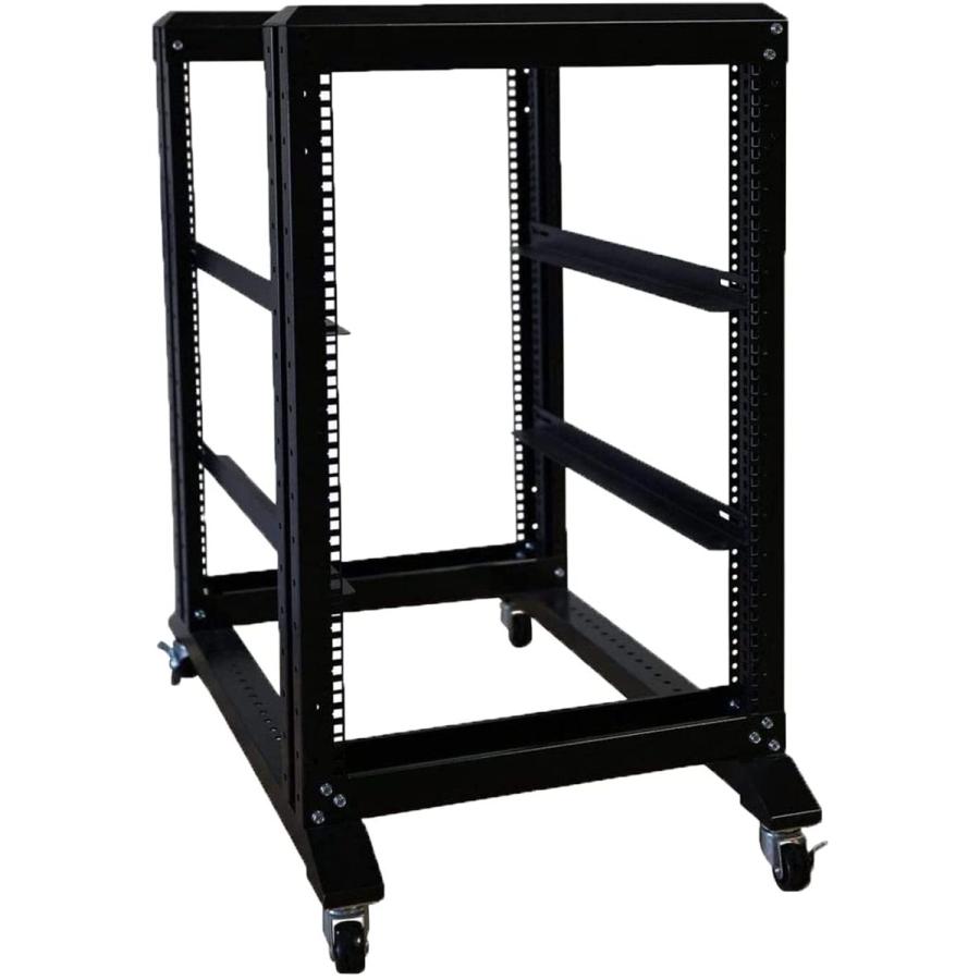 FerruNet  15U Open Rack 4-Post 19-inch Adjustable Server Rack  24 inches deep  Apply to Small Office  Home Office.　並行輸入品