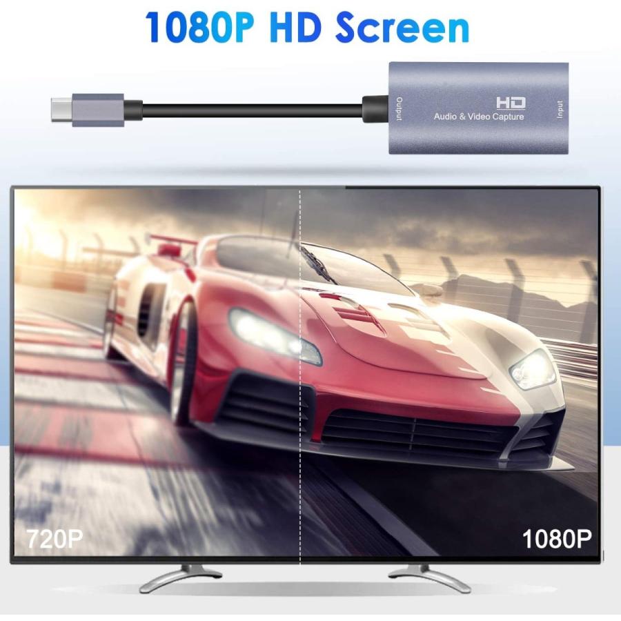 ビデオキャプチャカード GUERMOK USB 3.0 HDMI - USB Cオーディオキャプチャカード 4K 1080P60キャプチャデバイス ゲームライブストリーミングビデオレコーダー USB HDMI 4K Capture for GUERMOK Cオーディオキャプチャカード 1080P60キャプチャデバイス Windows Mac Card，
