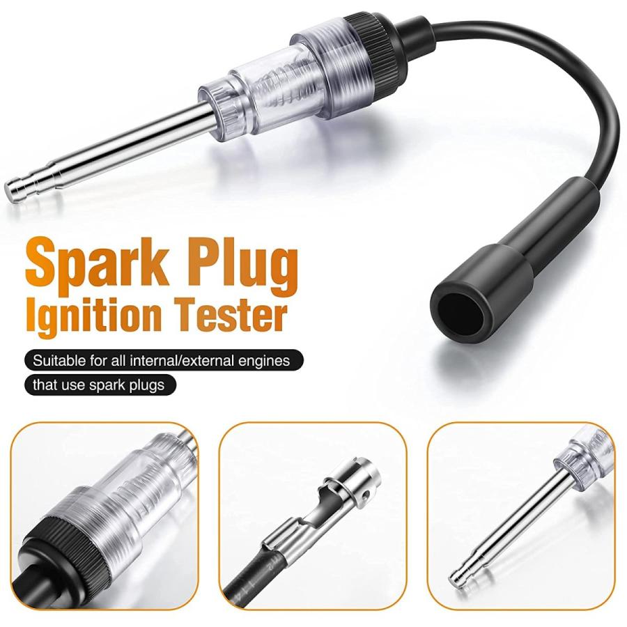 9 Pieces Automotive Compression Tester Kit and Spark Plug Tester