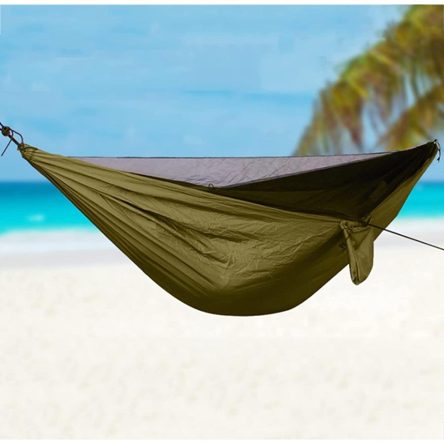 LONGSAND Outdoor Garden Hammock Large Parachute Hammock for Womens Mens Durable 270x140cm(106''x55'') Hanging Swing Bed with Camping Accessories (Ma