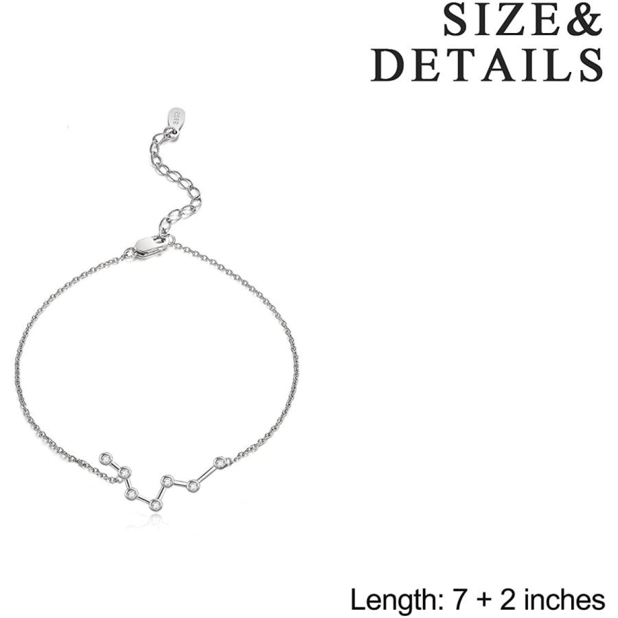 年間ランキング6年連続受賞 12星座ホロスコープ オーストリアのクリスタルで装飾 星座ブレスレット スターリングシルバー Aoboco 占星術 ジュエリー 誕生日 記念日 バングル ブレスレット その他メンズアクセサリー Proksi Si