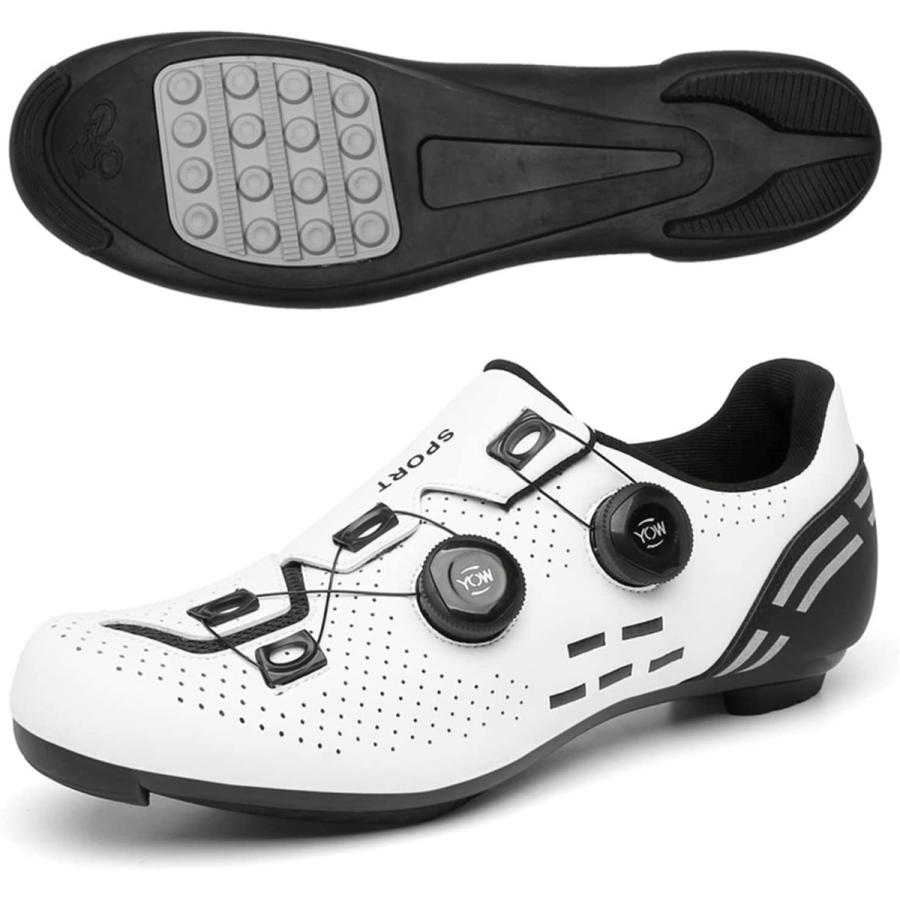 JXHYKJ MTB Road Cycling Shoes Professional Outdoor Athletic Racing Bike Shoes Non-Lock Rubber Flat Shoes Self-Locking Bicycle Shoes Cycling Sneaker (