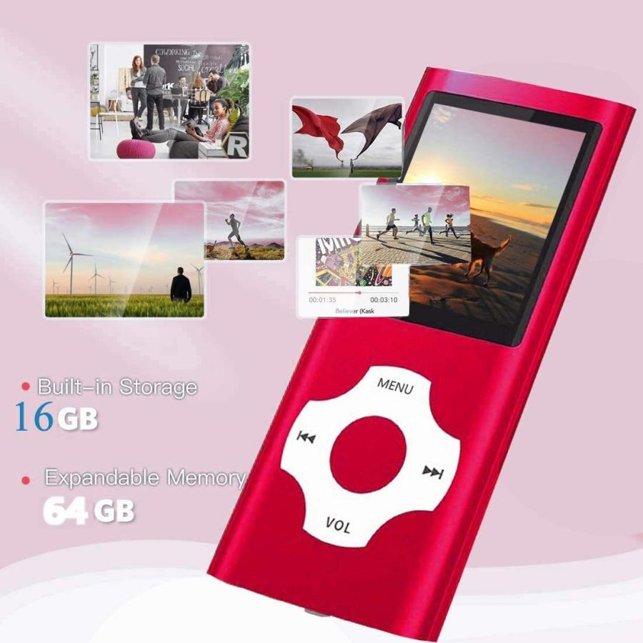 Hotechs MP3プレーヤー 音楽プレーヤー 16GB メモリーSDカード付き 写真/ビデオ再生/FMラジオ/ボイスレコーダー/電子書籍リーダー付き　並行輸入品 16GB Hotechs MP3プレーヤー 音楽プレーヤー メモリーSDカード付き with