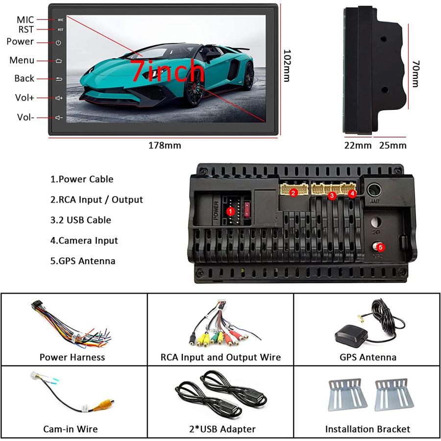 再再販！ Double Din Din GPS Car Navigation Radio with 7 Inch Touch