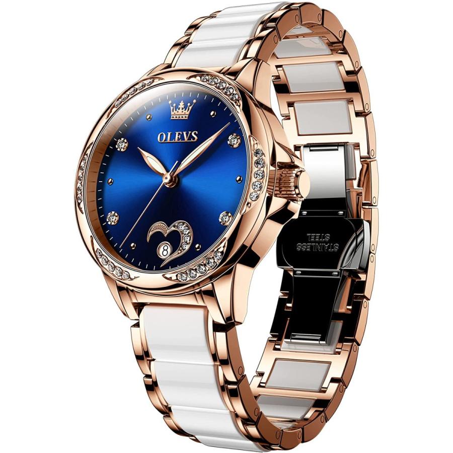 色々な Face Blue Winding Self Watch Women OLEVS Automatic Stai Bracelet Gold Rose White Watch Wrist Women's Waterproof Hands Luminous Classy Date with Watch その他メンズアクセサリー 色々な Face Blue Winding Self Watch Women OLEVS Automatic Stai Bracelet Gold Rose White Watch Wrist Women's Waterproof Hands Luminous Classy Date with Watch その他メンズアクセサリー