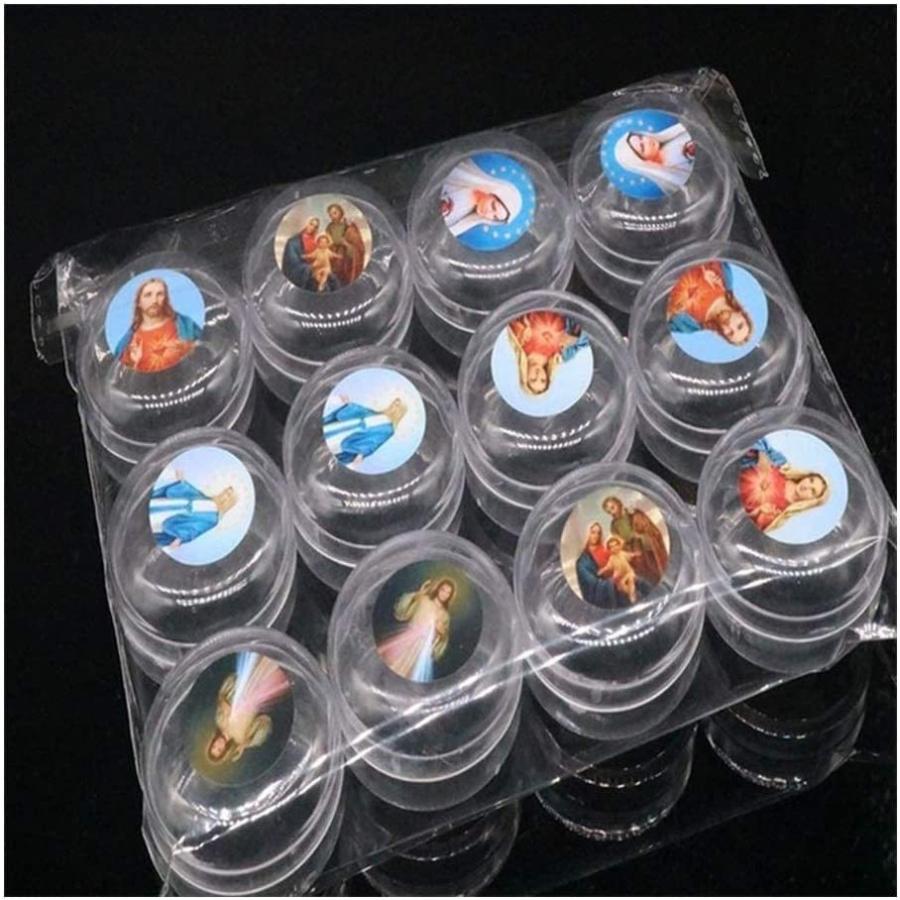 玄関先迄納品 Necklace Rosary Plastic Box Necklace Rosary Small Box Plastic Christian Classic 12pcs Jesus Box The Stickers Have Color Metal Random Is Picture その他財布 帽子 ファッション小物 Pathwaysfl Org
