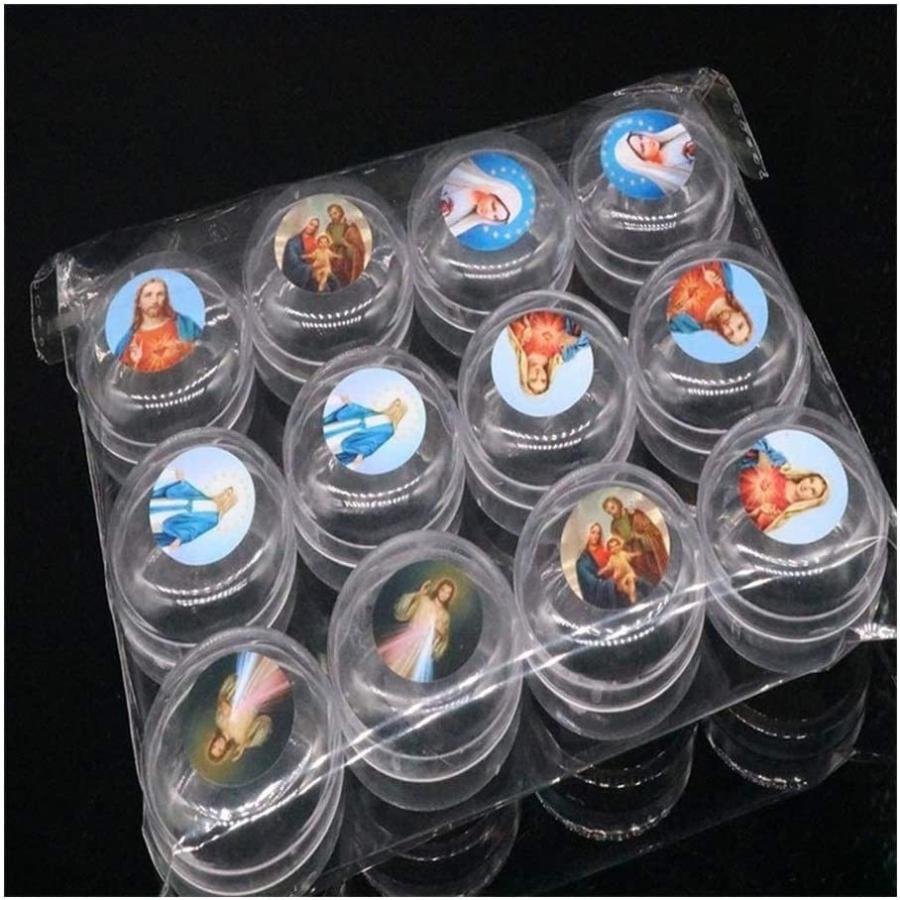 玄関先迄納品 Necklace Rosary Plastic Box Necklace Rosary Small Box Plastic Christian Classic 12pcs Jesus Box The Stickers Have Color Metal Random Is Picture その他財布 帽子 ファッション小物 Pathwaysfl Org