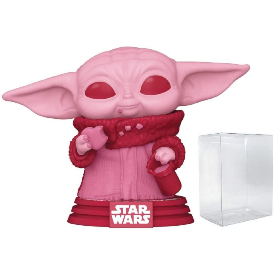 スターウォーズ バレンタイン 互換性のあるポップボックスプロテクターケース付き ビニールフィギュア Pop Funko ベビーヨーダ クッキー付き グロー その他おもちゃ 超人気の Themtransit Com