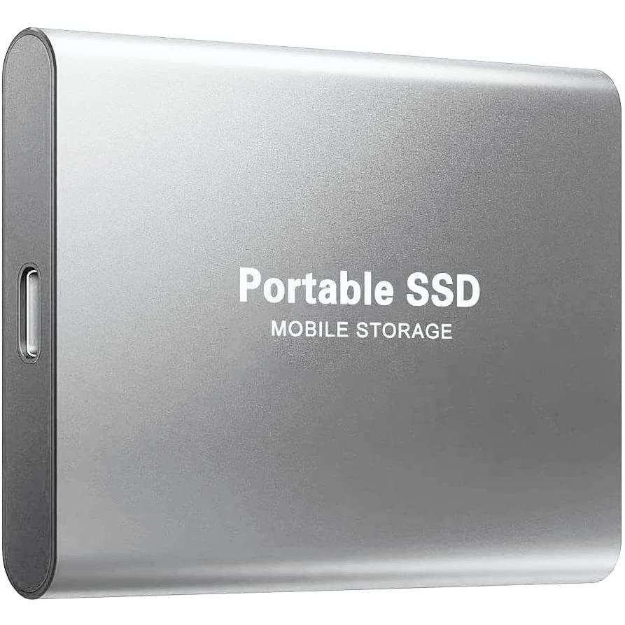 外付けハードドライブ 2TB ポータブル ハードドライブ モバイル SSD ソリッドステートドライブ スリム ストレージドライブ USB 3.0 C ポート付き PC、ノートパ